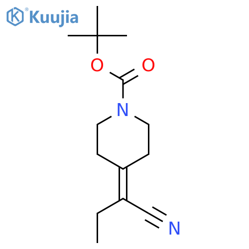 tert-Butyl 4-(1-Cyanopropylidene)piperidine-1-carboxylate structure