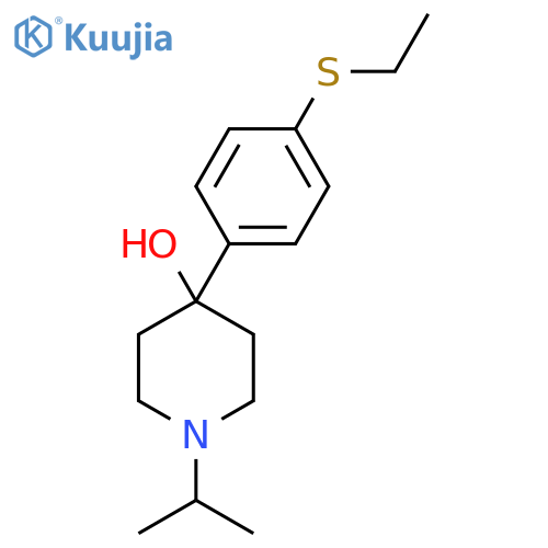 4-(4-(ETHYLTHIO)PHENYL)-1-ISOPROPYLPIPERIDIN-4-OL structure