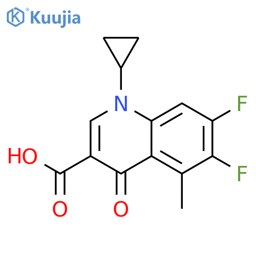 1-Cyclopropyl-6,7-difluoro-1,4-dihydro-5-methyl-4-oxo-3-quinolinecarboxylic Acid structure