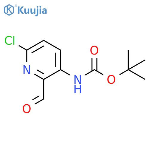 tert-butyl N-(6-chloro-2-formylpyridin-3-yl)carbamate structure