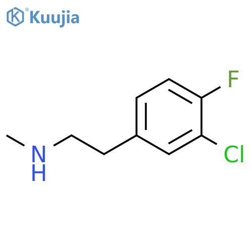 2-(3-chloro-4-fluorophenyl)ethyl(methyl)amine structure