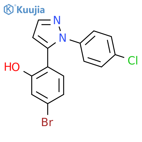 5-Bromo-2-(1-(4-chlorophenyl)-1H-pyrazol-5-yl)phenol structure