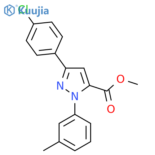 Methyl 3-(4-chlorophenyl)-1-m-tolyl-1H-pyrazole-5-carboxylate structure