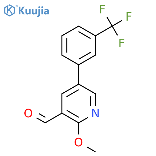 2-Methoxy-5-(3-(trifluoromethyl)phenyl)nicotinaldehyde structure