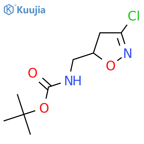 tert-butyl N-[(3-chloro-4,5-dihydro-1,2-oxazol-5-yl)methyl]carbamate structure