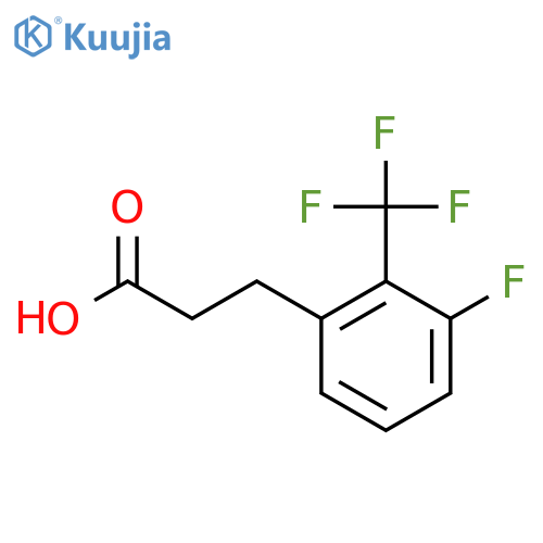 3-[3-Fluoro-2-(trifluoromethyl)phenyl]propanoic acid structure