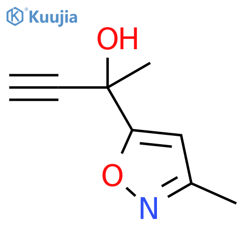 5-Isoxazolemethanol, α-ethynyl-α,3-dimethyl- structure
