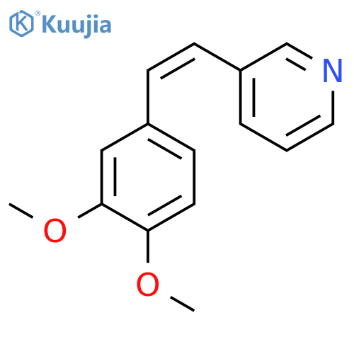 Pyridine, 3-[(1Z)-2-(3,4-dimethoxyphenyl)ethenyl]- structure