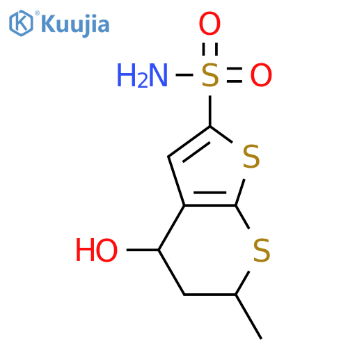 4-Hydroxy-6-methyl-5,6-dihydro-4H-thieno[2,3-b]thiopyran-2-sulfonamide structure
