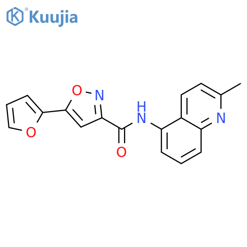5-(furan-2-yl)-N-(2-methylquinolin-5-yl)-1,2-oxazole-3-carboxamide structure