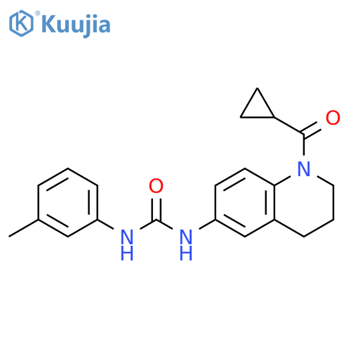 3-(1-cyclopropanecarbonyl-1,2,3,4-tetrahydroquinolin-6-yl)-1-(3-methylphenyl)urea structure