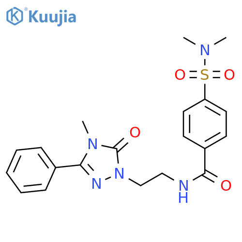 4-(dimethylsulfamoyl)-N-2-(4-methyl-5-oxo-3-phenyl-4,5-dihydro-1H-1,2,4-triazol-1-yl)ethylbenzamide structure