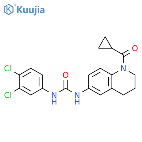 3-(1-cyclopropanecarbonyl-1,2,3,4-tetrahydroquinolin-6-yl)-1-(3,4-dichlorophenyl)urea structure