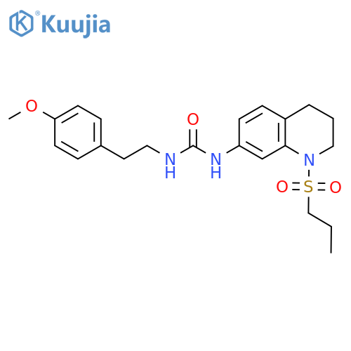 1-2-(4-methoxyphenyl)ethyl-3-1-(propane-1-sulfonyl)-1,2,3,4-tetrahydroquinolin-7-ylurea structure