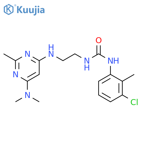 1-(3-chloro-2-methylphenyl)-3-(2-{[6-(dimethylamino)-2-methylpyrimidin-4-yl]amino}ethyl)urea structure