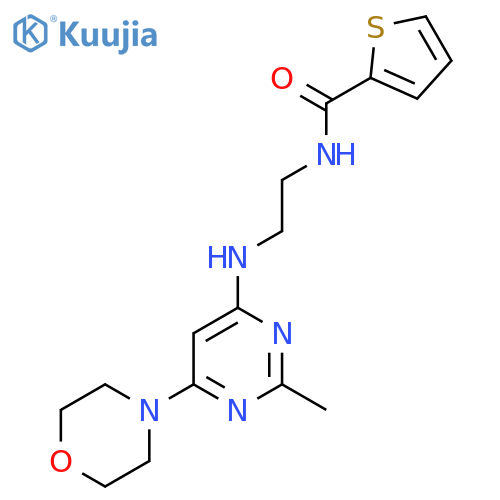 N-(2-{2-methyl-6-(morpholin-4-yl)pyrimidin-4-ylamino}ethyl)thiophene-2-carboxamide structure