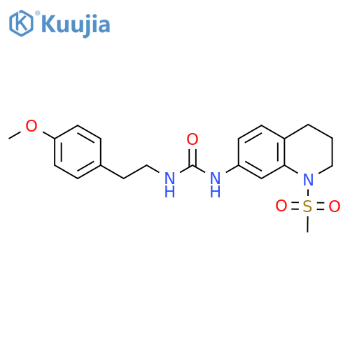 3-(1-methanesulfonyl-1,2,3,4-tetrahydroquinolin-7-yl)-1-2-(4-methoxyphenyl)ethylurea structure