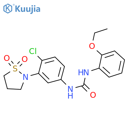 3-4-chloro-3-(1,1-dioxo-1lambda6,2-thiazolidin-2-yl)phenyl-1-(2-ethoxyphenyl)urea structure