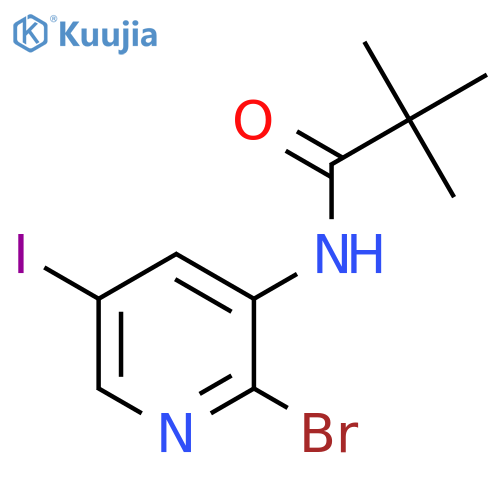 N-(2-Bromo-5-iodopyridin-3-yl)pivalamide structure