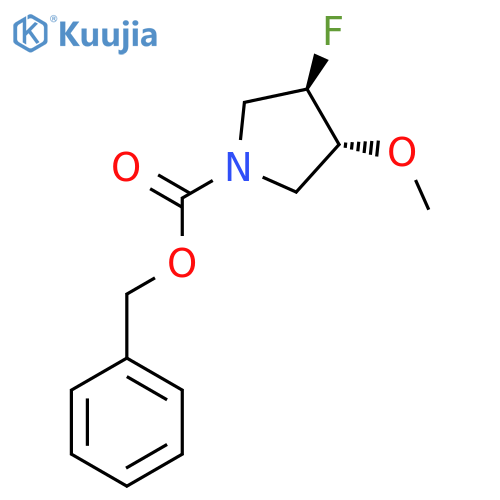 trans-Benzyl 3-fluoro-4-methoxypyrrolidine-1-carboxylate structure