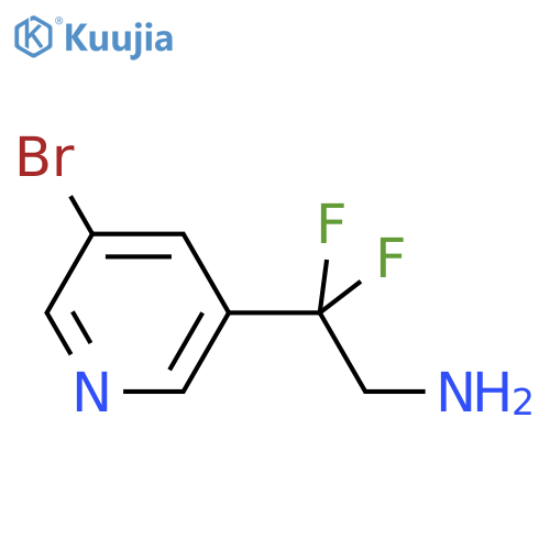 2-(5-bromopyridin-3-yl)-2,2-difluoroethan-1-amine structure