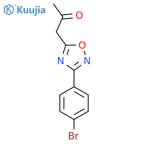 1-[3-(4-Bromophenyl)-1,2,4-oxadiazol-5-yl]propan-2-one structure