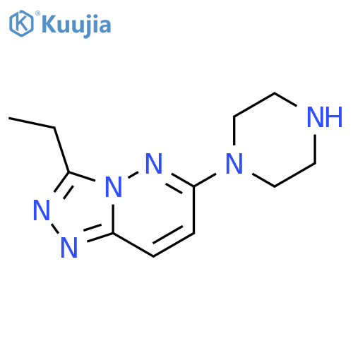 1-{3-ethyl-[1,2,4]triazolo[4,3-b]pyridazin-6-yl}piperazine structure