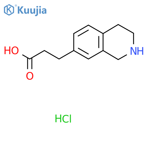 3-(1,2,3,4-Tetrahydroisoquinolin-7-yl)propanoic acid hydrochloride structure