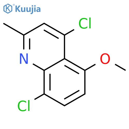 4,8-dichloro-5-methoxy-2-methylquinoline structure