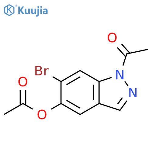 1-acetyl-6-bromo-1H-indazol-5-yl acetate structure
