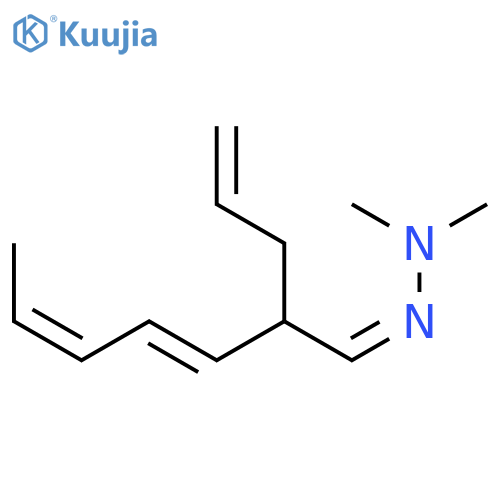 3,5-Heptadienal, 2-(2-propenyl)-, dimethylhydrazone, (,E,Z)- structure