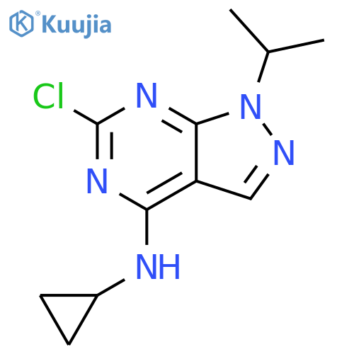 6-Chloro-n-cyclopropyl-1-isopropyl-1h-pyrazolo[3,4-d]pyrimidin-4-amine structure