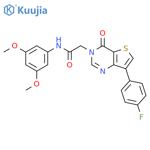 N-(3,5-dimethoxyphenyl)-2-[7-(4-fluorophenyl)-4-oxo-3H,4H-thieno[3,2-d]pyrimidin-3-yl]acetamide structure