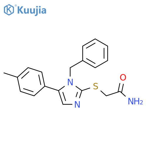 2-{[1-benzyl-5-(4-methylphenyl)-1H-imidazol-2-yl]sulfanyl}acetamide structure