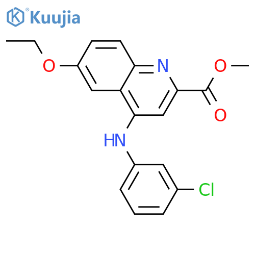 methyl 4-[(3-chlorophenyl)amino]-6-ethoxyquinoline-2-carboxylate structure