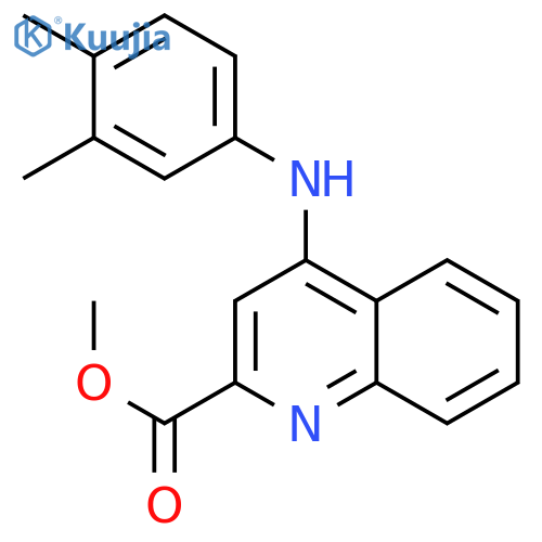 methyl 4-[(3,4-dimethylphenyl)amino]quinoline-2-carboxylate structure