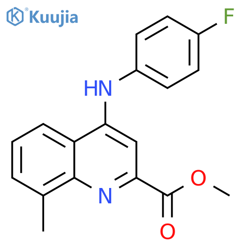 methyl 4-[(4-fluorophenyl)amino]-8-methylquinoline-2-carboxylate structure