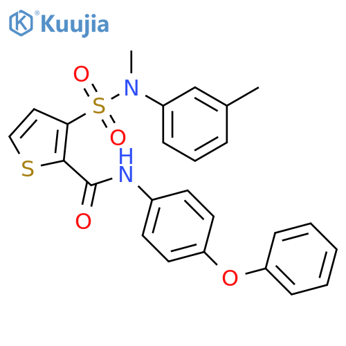 3-[methyl(3-methylphenyl)sulfamoyl]-N-(4-phenoxyphenyl)thiophene-2-carboxamide structure