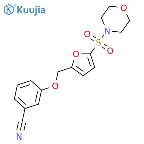 3-{[5-(morpholine-4-sulfonyl)furan-2-yl]methoxy}benzonitrile structure