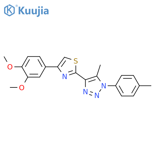 4-[4-(3,4-dimethoxyphenyl)-1,3-thiazol-2-yl]-5-methyl-1-(4-methylphenyl)-1H-1,2,3-triazole structure