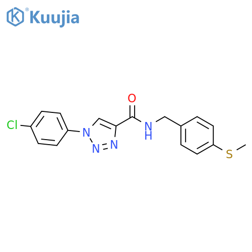 1-(4-chlorophenyl)-N-{[4-(methylsulfanyl)phenyl]methyl}-1H-1,2,3-triazole-4-carboxamide structure