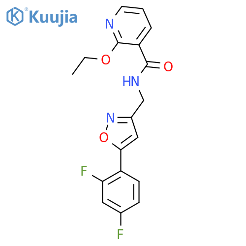 N-{5-(2,4-difluorophenyl)-1,2-oxazol-3-ylmethyl}-2-ethoxypyridine-3-carboxamide structure