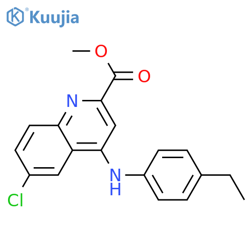 methyl 6-chloro-4-[(4-ethylphenyl)amino]quinoline-2-carboxylate structure
