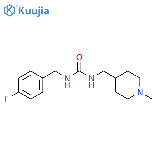 1-(4-fluorophenyl)methyl-3-(1-methylpiperidin-4-yl)methylurea structure