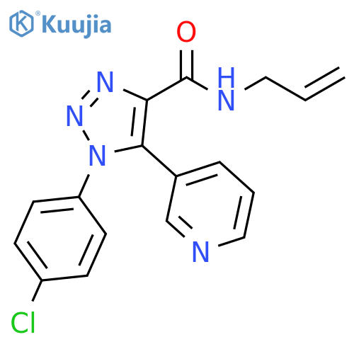 1-(4-chlorophenyl)-N-(prop-2-en-1-yl)-5-(pyridin-3-yl)-1H-1,2,3-triazole-4-carboxamide structure