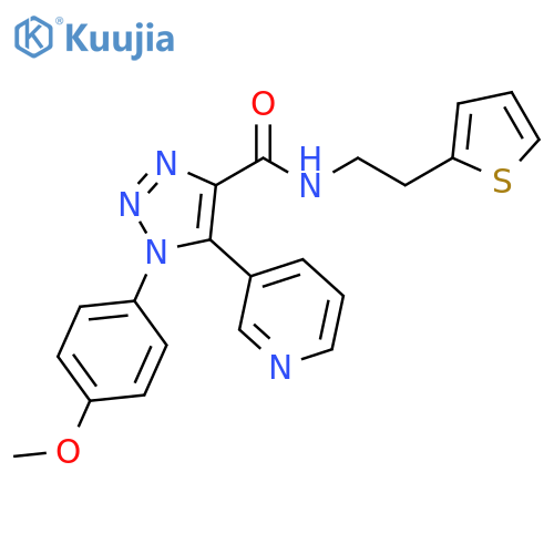 1-(4-methoxyphenyl)-5-(pyridin-3-yl)-N-[2-(thiophen-2-yl)ethyl]-1H-1,2,3-triazole-4-carboxamide structure