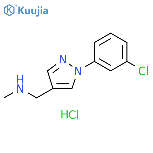 {1-(3-Chlorophenyl)-1H-pyrazol-4-ylmethyl}(methyl)amine Hydrochloride structure