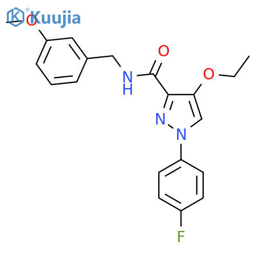 4-ethoxy-1-(4-fluorophenyl)-N-[(3-methoxyphenyl)methyl]-1H-pyrazole-3-carboxamide structure