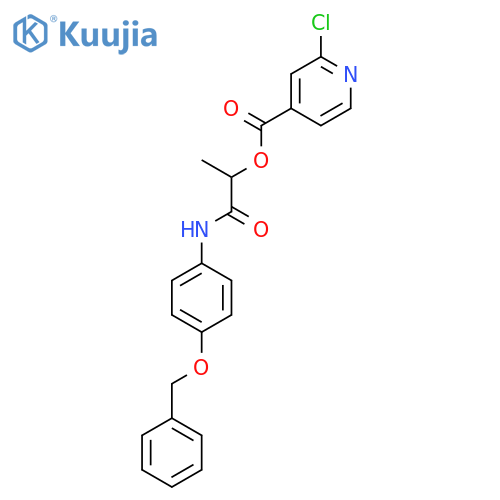 1-{[4-(Benzyloxy)phenyl]carbamoyl}ethyl 2-chloropyridine-4-carboxylate structure