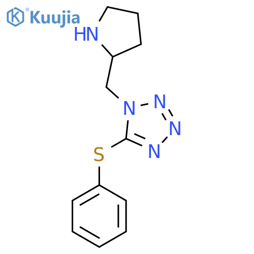 5-(phenylsulfanyl)-1-(pyrrolidin-2-ylmethyl)-1H-1,2,3,4-tetrazole structure